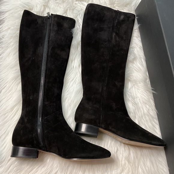 NIB $795 Rag &Bone Aslen Knee High Black Suede Boots Size: 36 - Picture 13 of 16